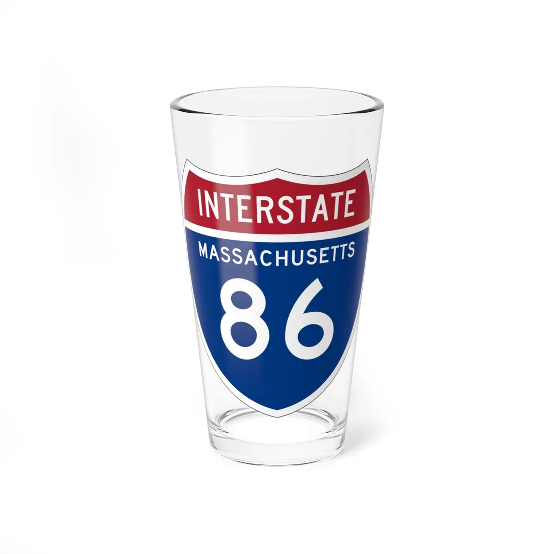 I-86 MA 1957 (Massachusetts) (Road Sign) Pint Glss 16oz 16oz - Go Mug Yourself