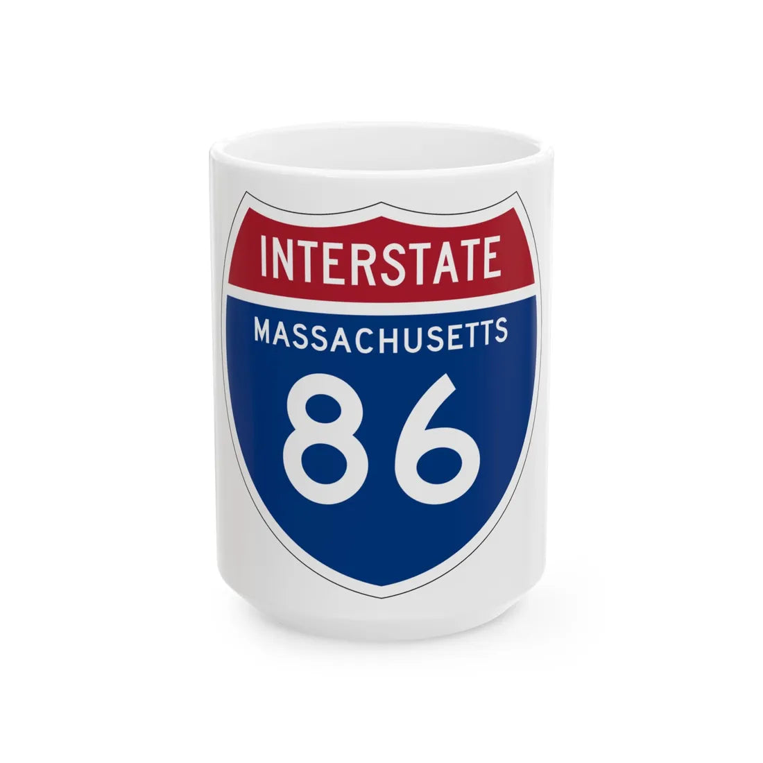 I-86 MA 1957 (Massachusetts) (Road Sign) White Coffee Mug 15oz - Go Mug Yourself