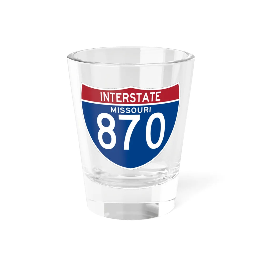 I-870 MO (Missouri) (Road Sign) Shot Glass 1.5oz 1.5oz - Go Mug Yourself