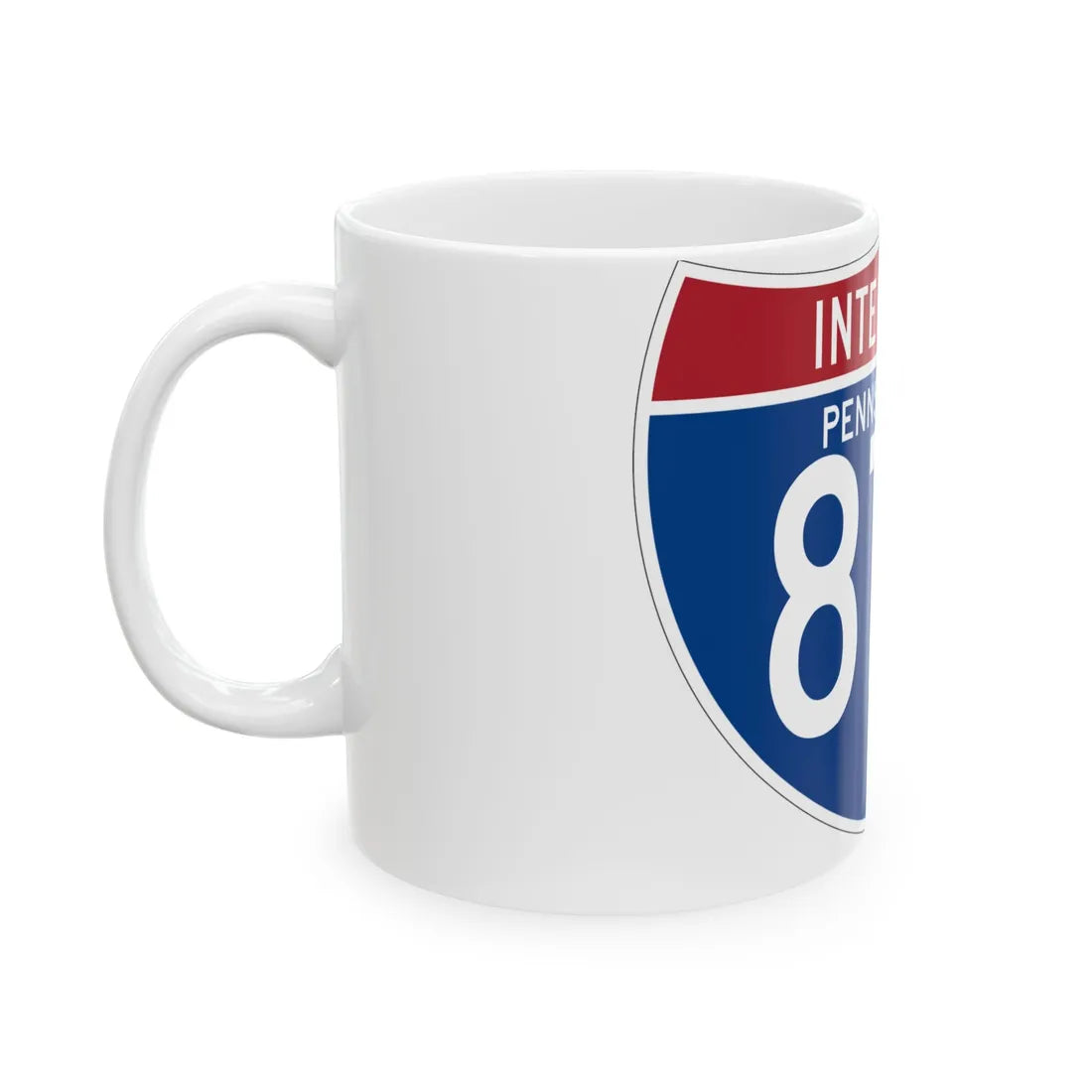 I-876 PA (Pennsylvania) (Road Sign) White Coffee Mug - Go Mug Yourself