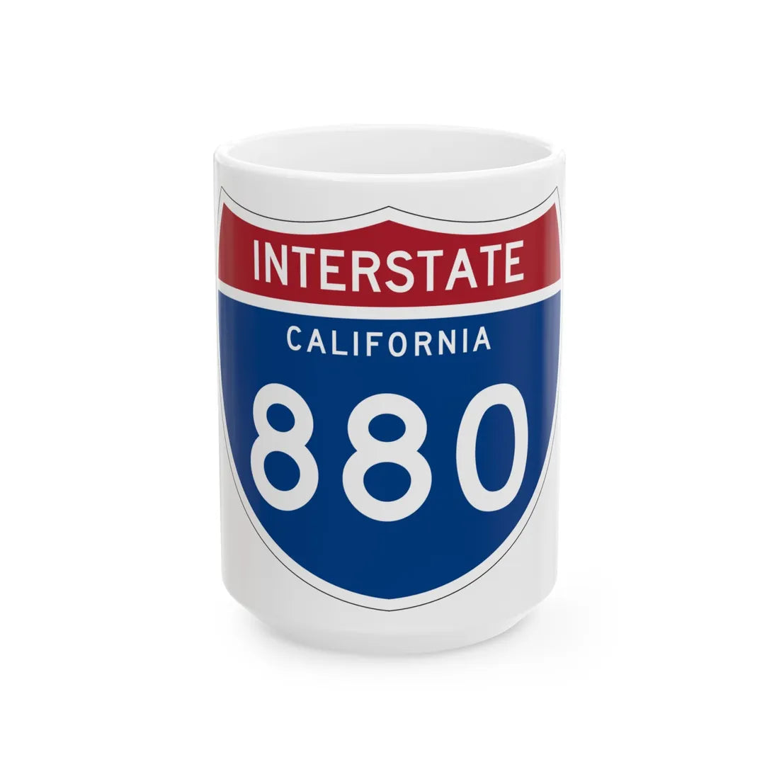 I-880 CA (California) (Road Sign) White Coffee Mug 15oz - Go Mug Yourself