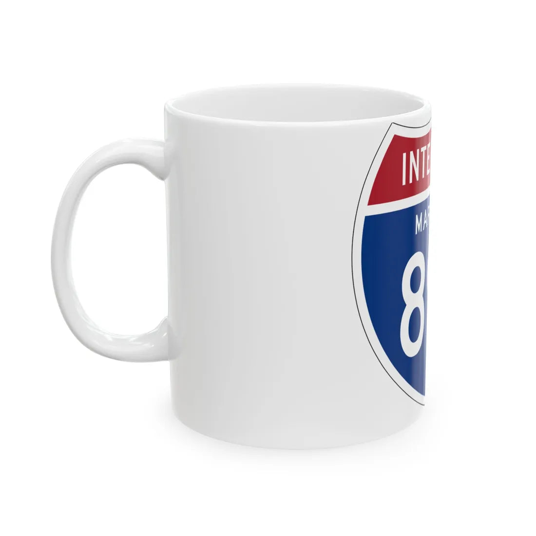I-895 MD 1957 (Maryland) (Road Sign) White Coffee Mug - Go Mug Yourself