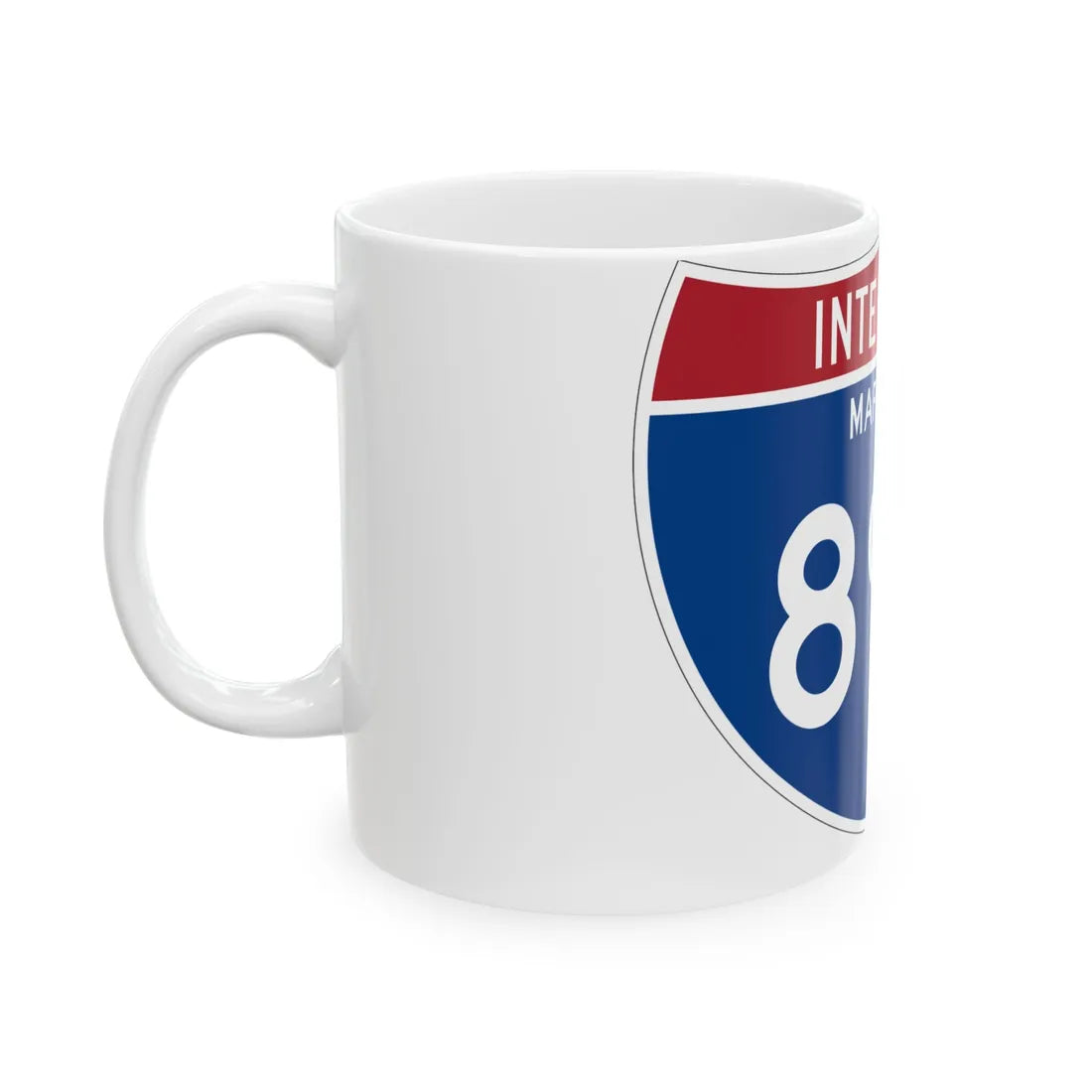 I-895 MD Metric (Maryland) (Road Sign) White Coffee Mug - Go Mug Yourself