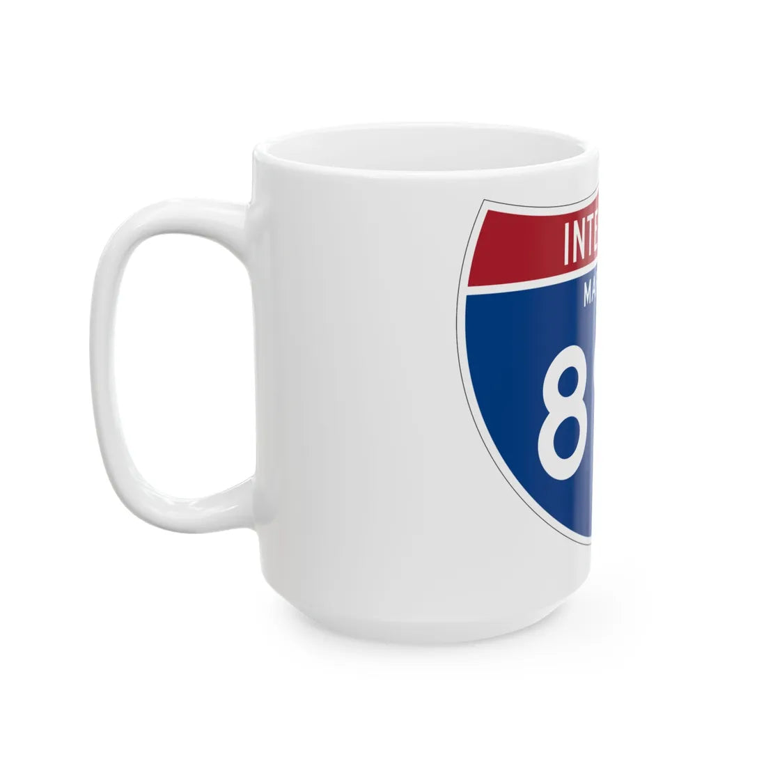 I-895 MD Metric (Maryland) (Road Sign) White Coffee Mug - Go Mug Yourself