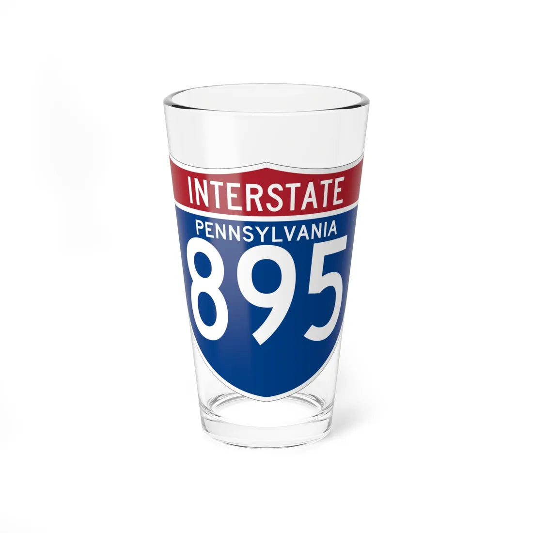 I-895 PA (Pennsylvania) (Road Sign) Pint Glss 16oz 16oz - Go Mug Yourself