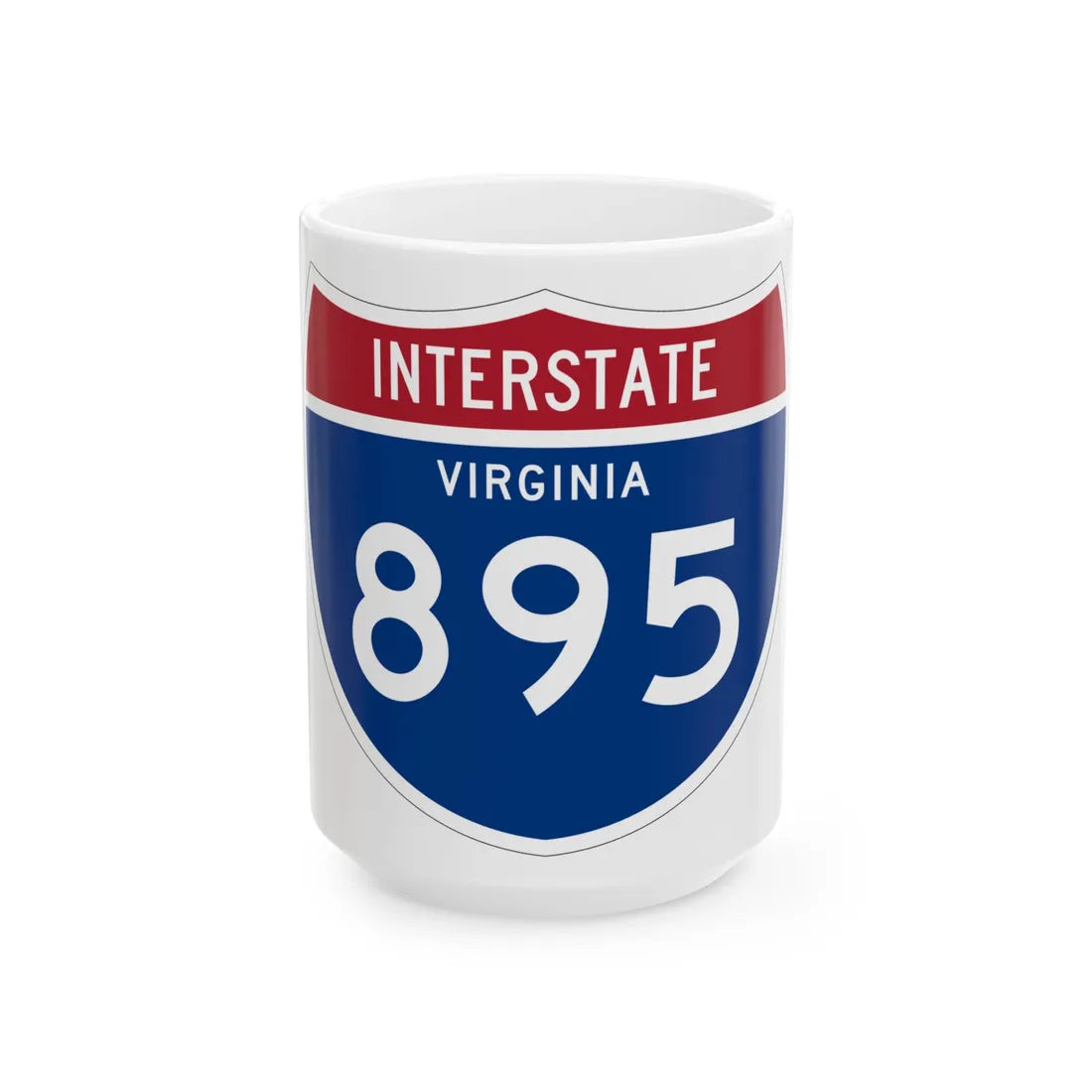 I-895 VA 1961 (Virginia) (Road Sign) White Coffee Mug 15oz - Go Mug Yourself