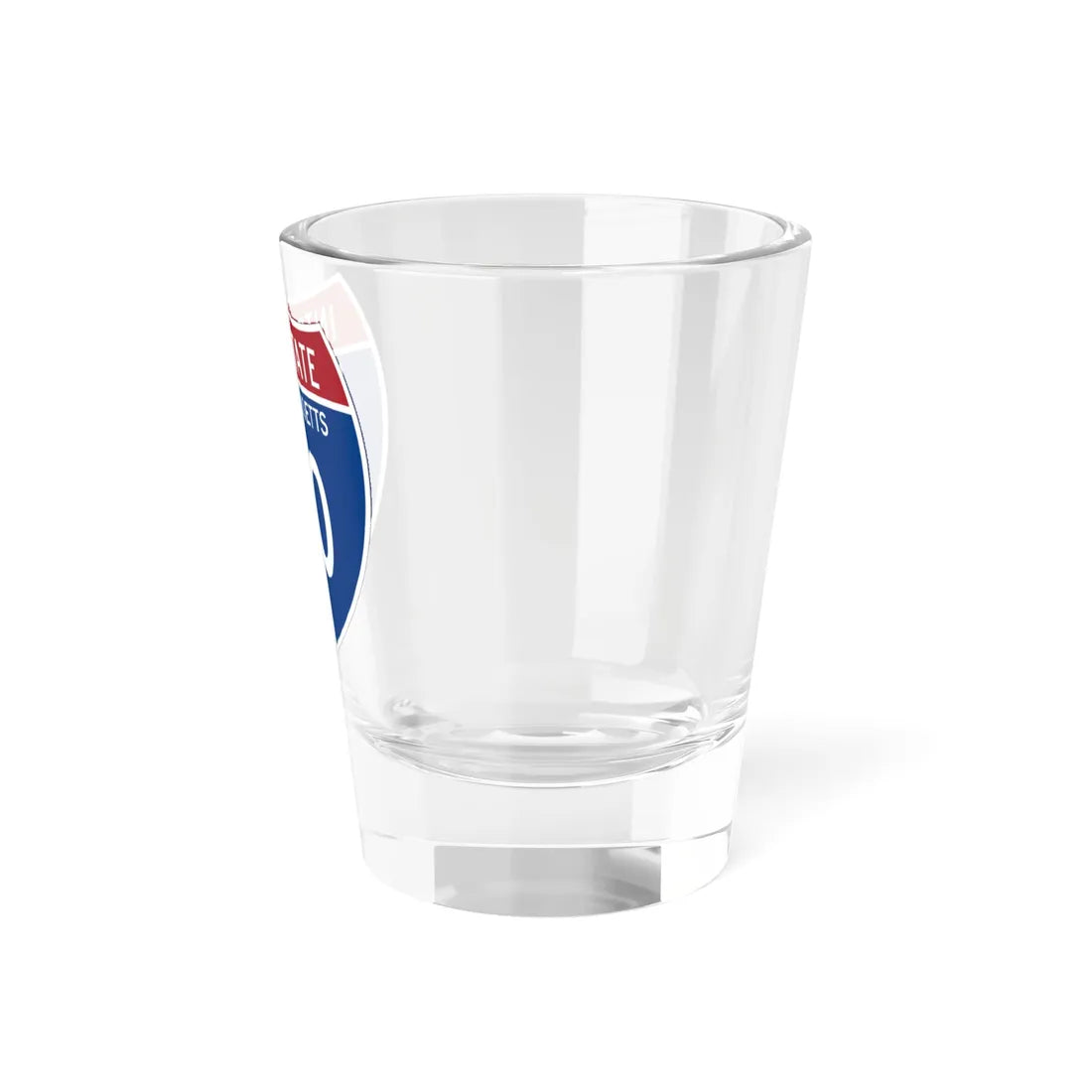 I-90 MA Metric (Massachusetts) (Road Sign) Shot Glass 1.5oz - Go Mug Yourself