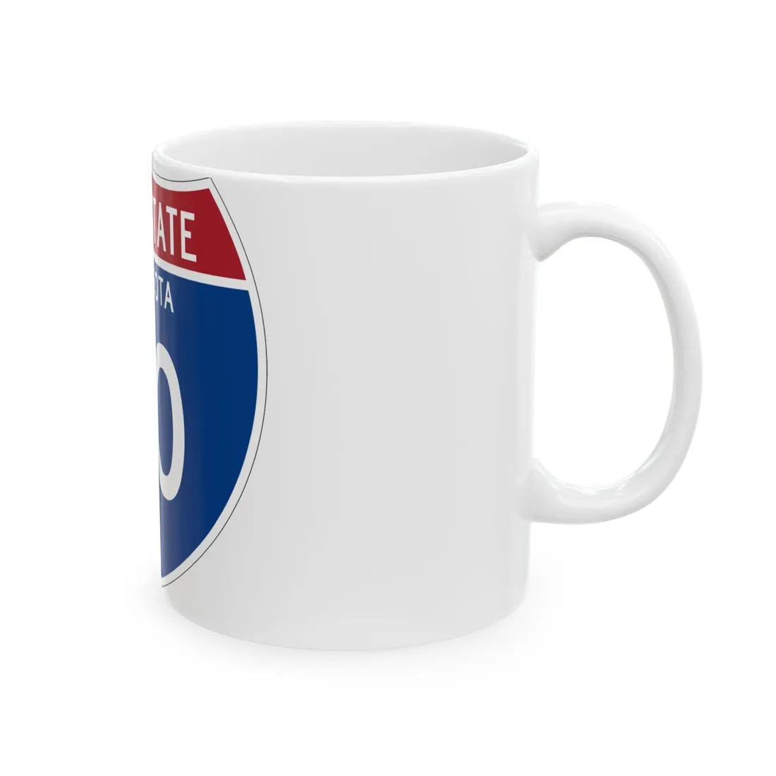I-90 MN 1957 (Minnesota) (Road Sign) White Coffee Mug - Go Mug Yourself