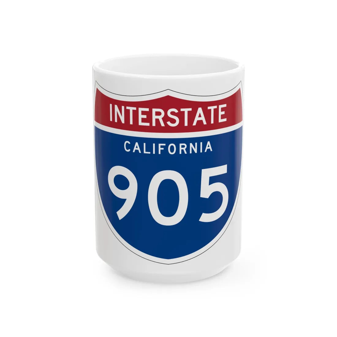 I-905 CA (California) (Road Sign) White Coffee Mug 15oz - Go Mug Yourself