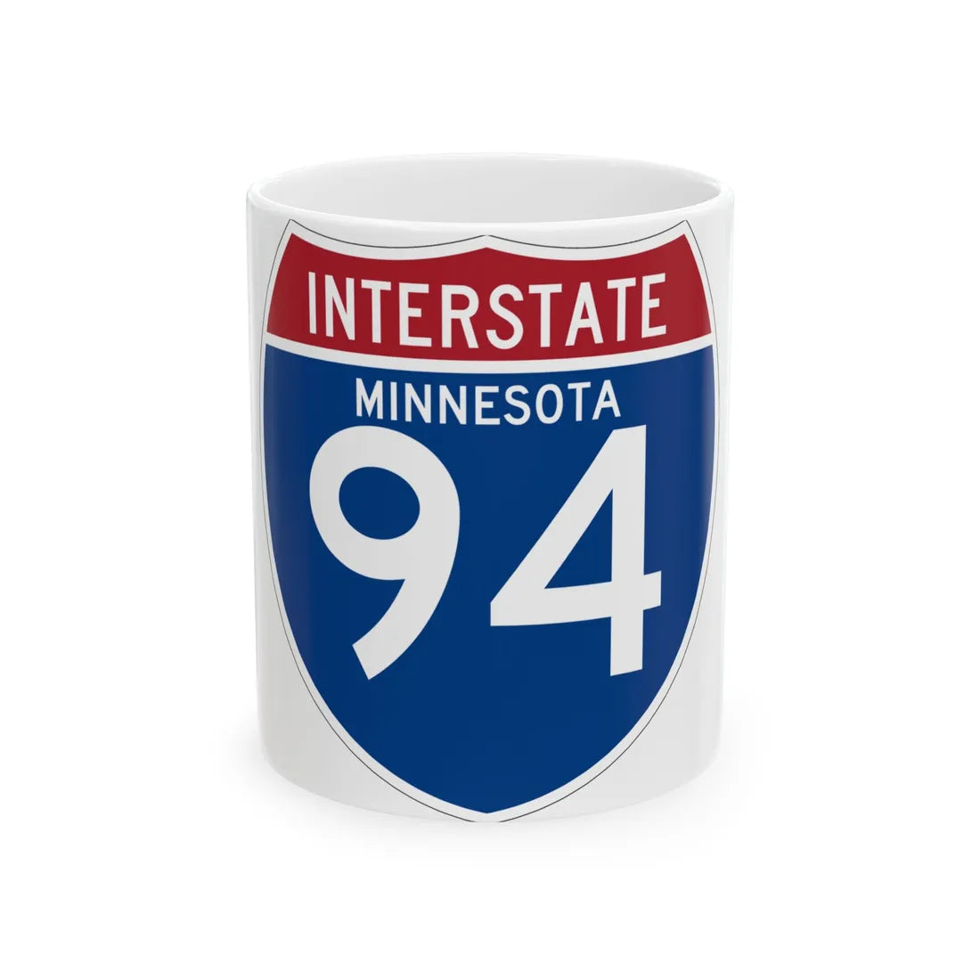 I-94 MN (Minnesota) (Road Sign) White Coffee Mug 11oz - Go Mug Yourself