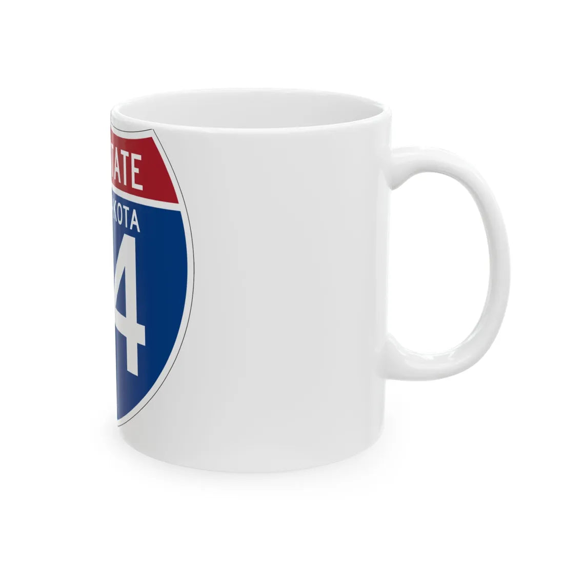 I-94 ND (North Dakota) (Road Sign) White Coffee Mug - Go Mug Yourself