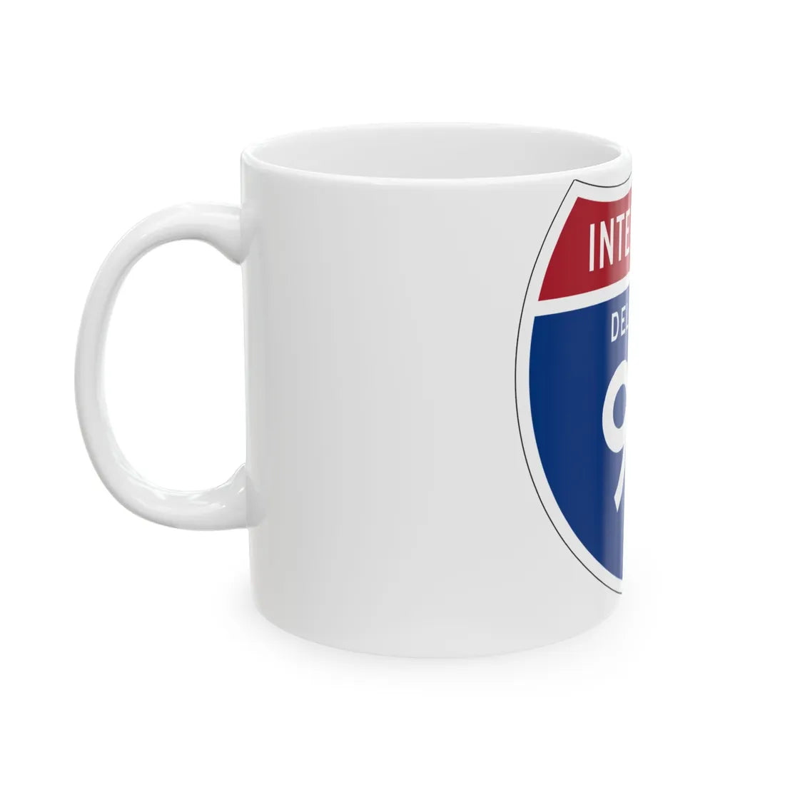 I-95 DE 1957 (Delaware) (Road Sign) White Coffee Mug - Go Mug Yourself