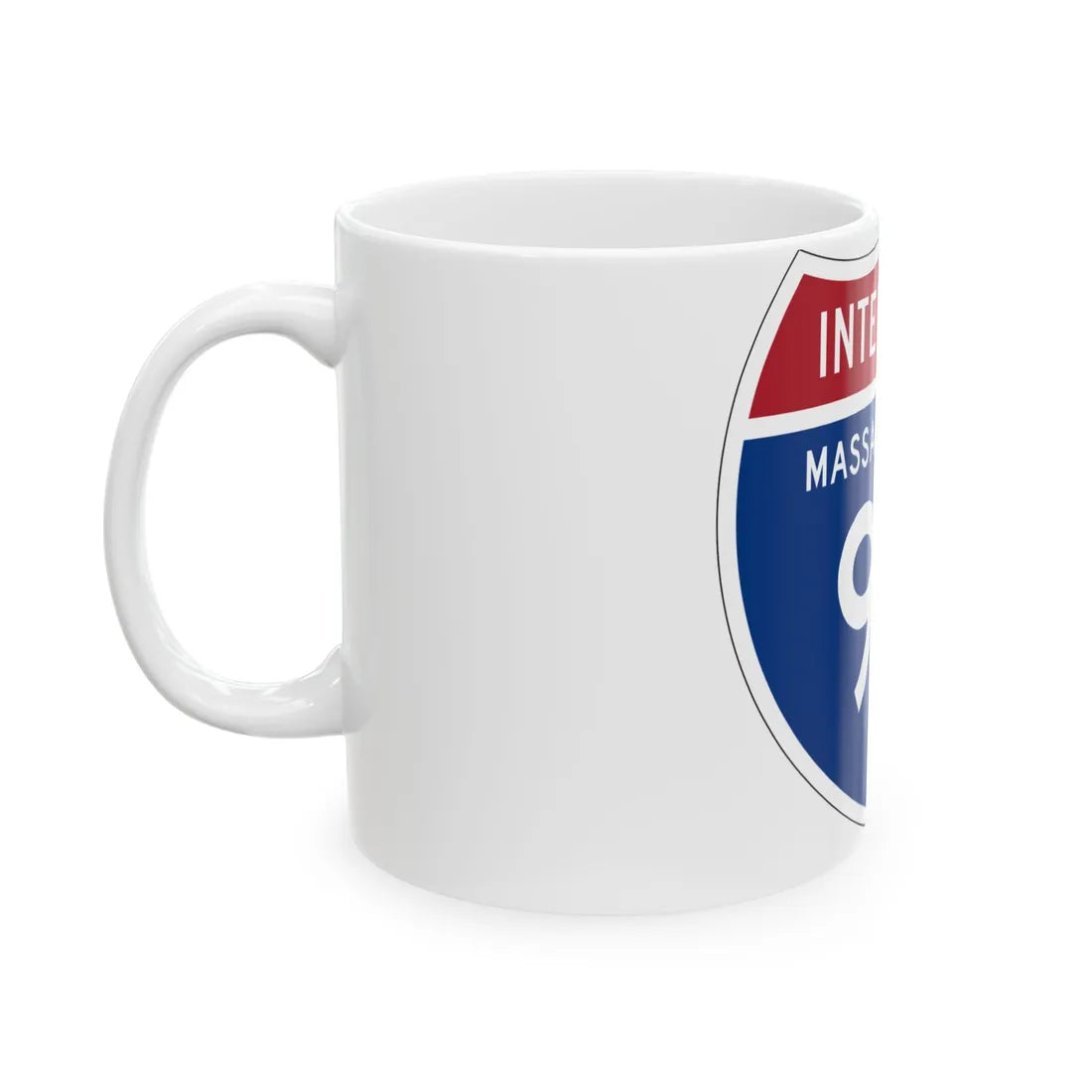 I-95 MA 1957 (Massachusetts) (Road Sign) White Coffee Mug - Go Mug Yourself