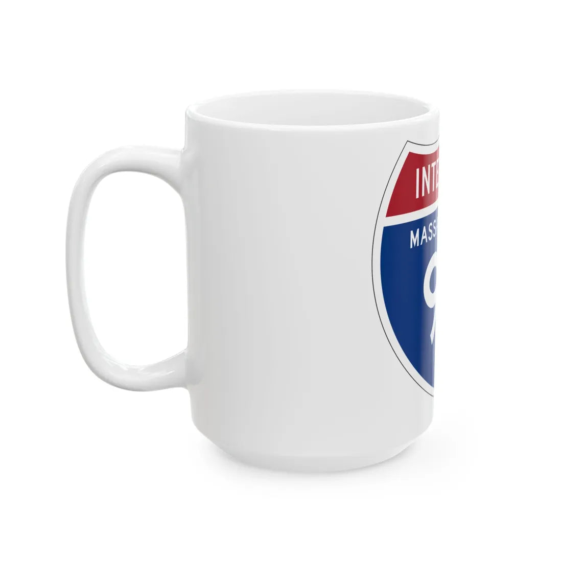 I-95 MA 1957 (Massachusetts) (Road Sign) White Coffee Mug - Go Mug Yourself