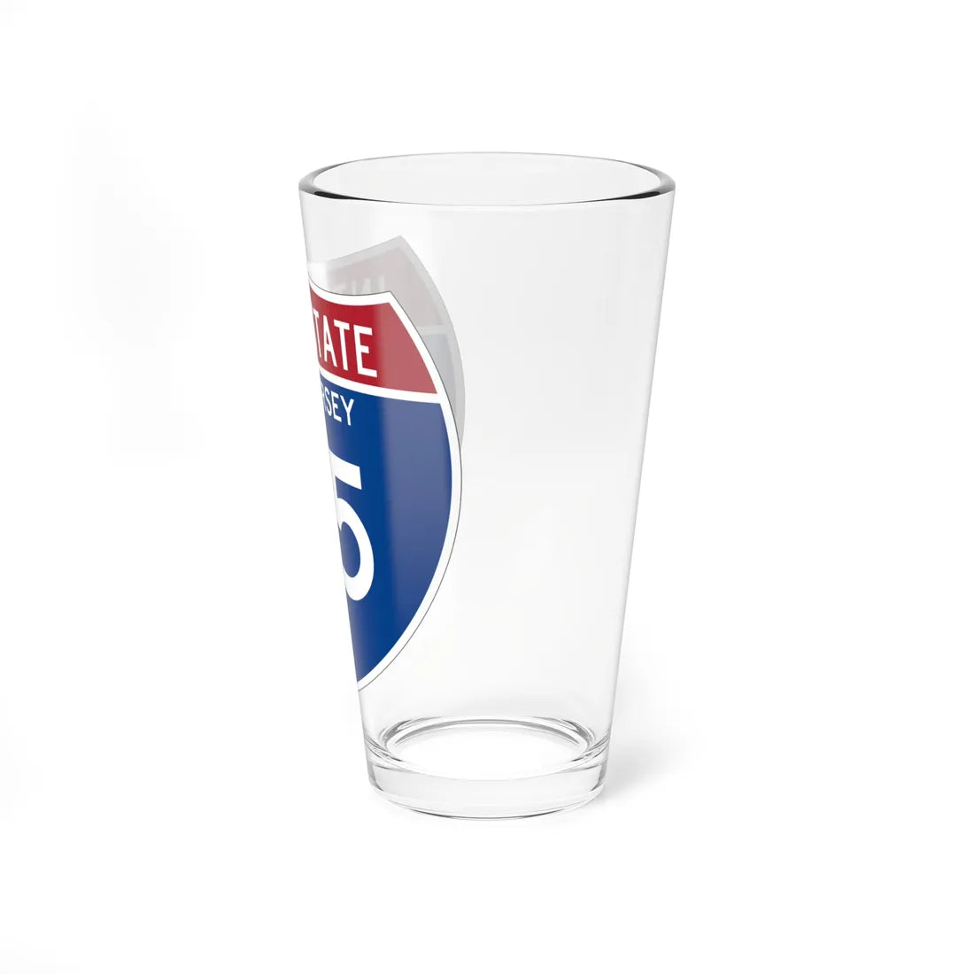 I-95 NJ Metric (New Jersey) (Road Sign) Pint Glass 16oz - Go Mug Yourself