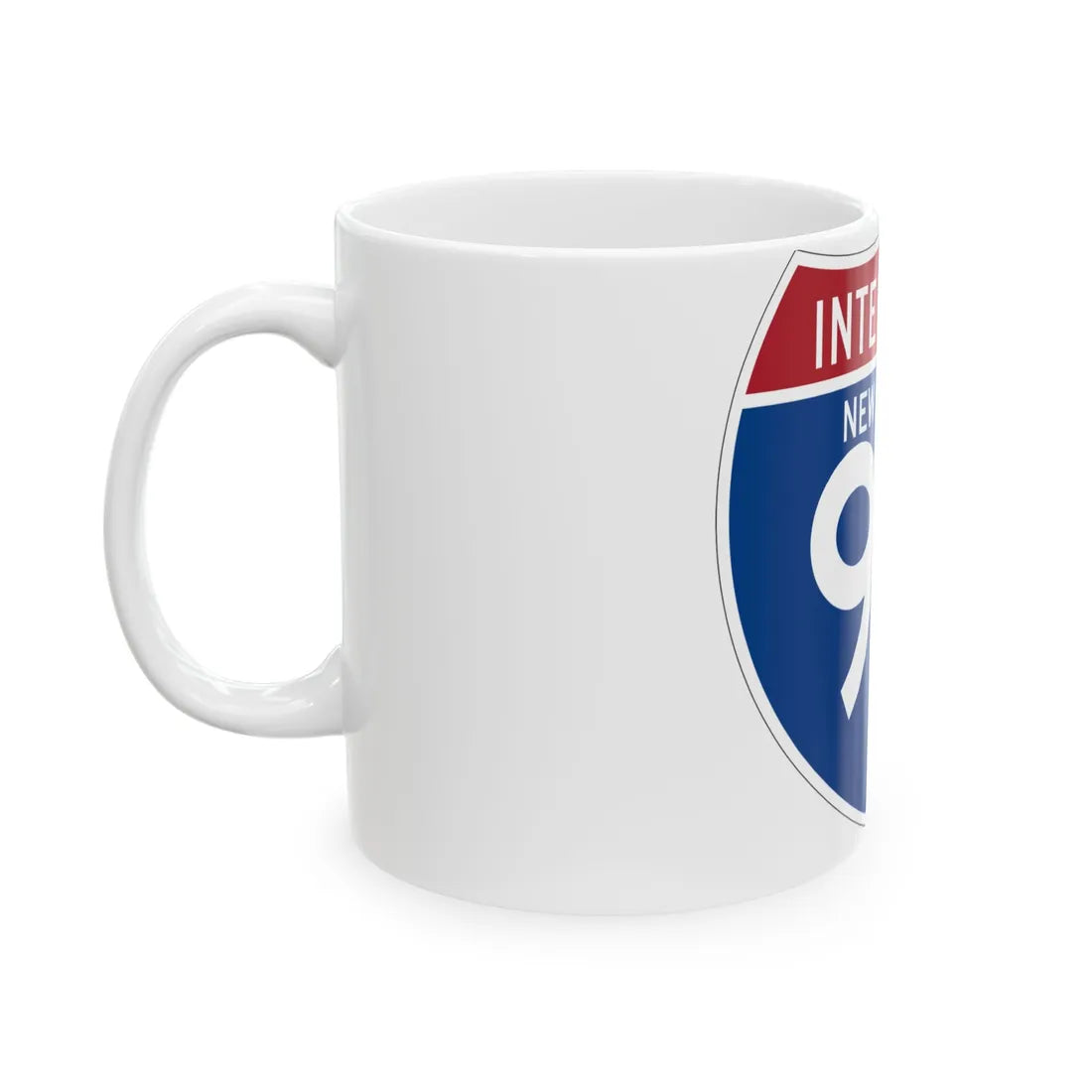 I-95 NJ (New Jersey) (Road Sign) White Coffee Mug - Go Mug Yourself
