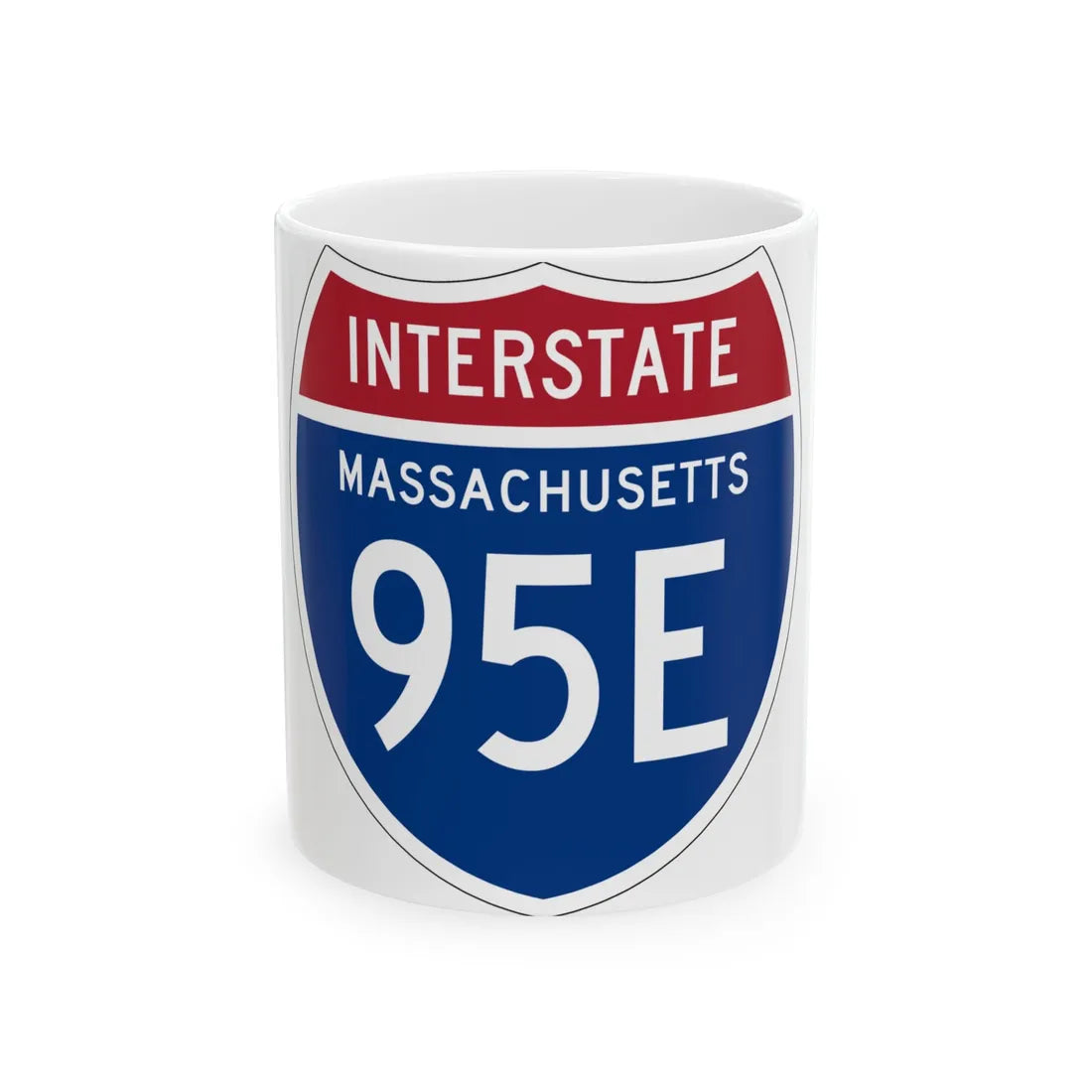 I-95E MA 1957 (Massachusetts) (Road Sign) White Coffee Mug 11oz - Go Mug Yourself