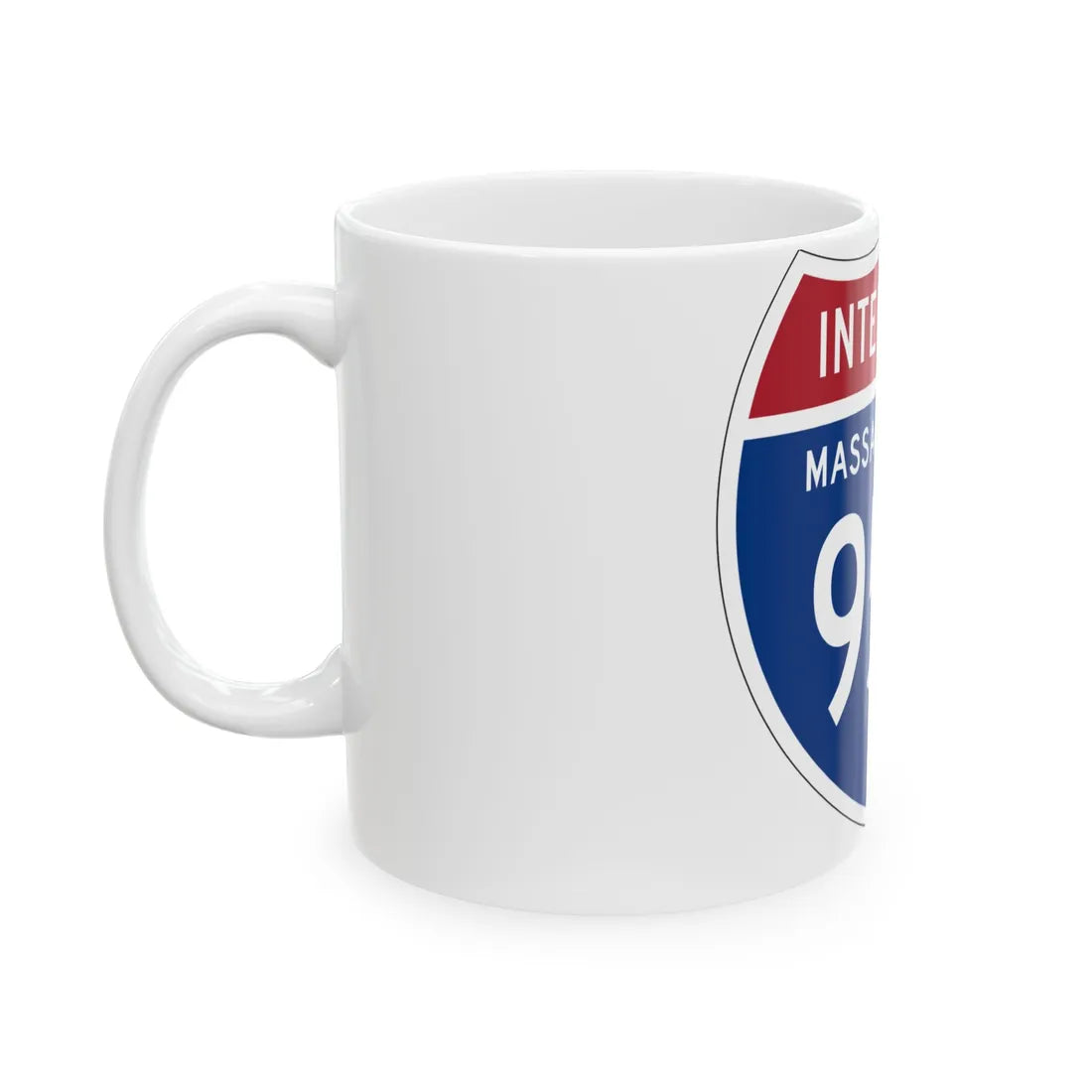 I-95E MA 1957 (Massachusetts) (Road Sign) White Coffee Mug - Go Mug Yourself