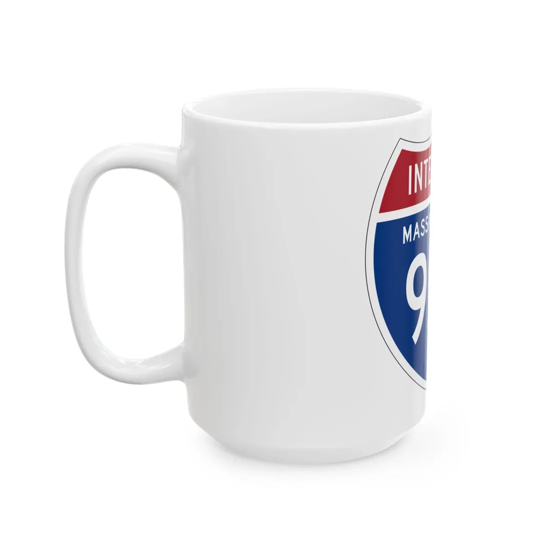 I-95E MA 1957 (Massachusetts) (Road Sign) White Coffee Mug - Go Mug Yourself