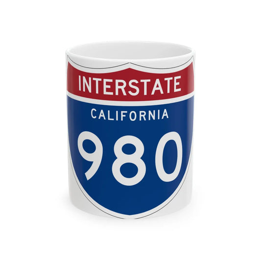 I-980 CA (California) (Road Sign) White Coffee Mug 11oz - Go Mug Yourself