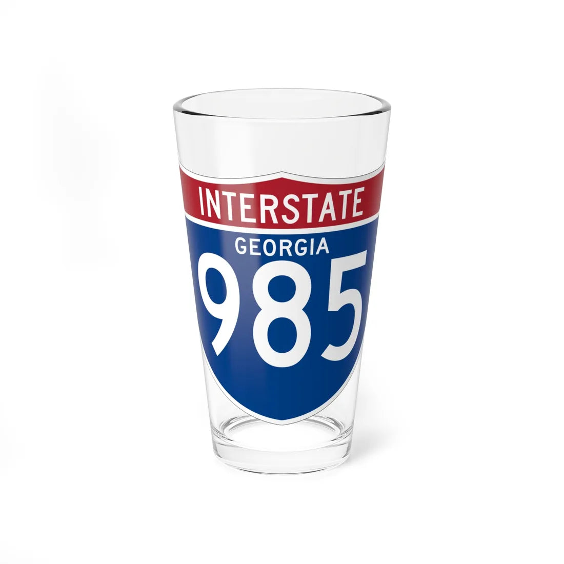 I-985 GA (Georgia) (Road Sign) Pint Glss 16oz 16oz - Go Mug Yourself