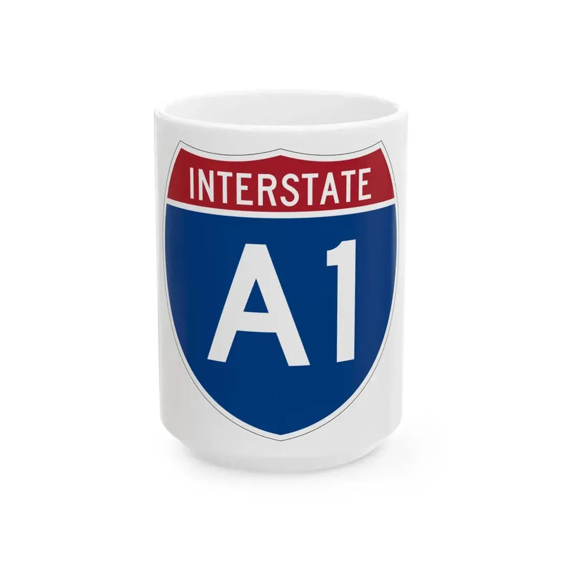 I-A1 (Alaska) (Road Sign) White Coffee Mug 15oz - Go Mug Yourself