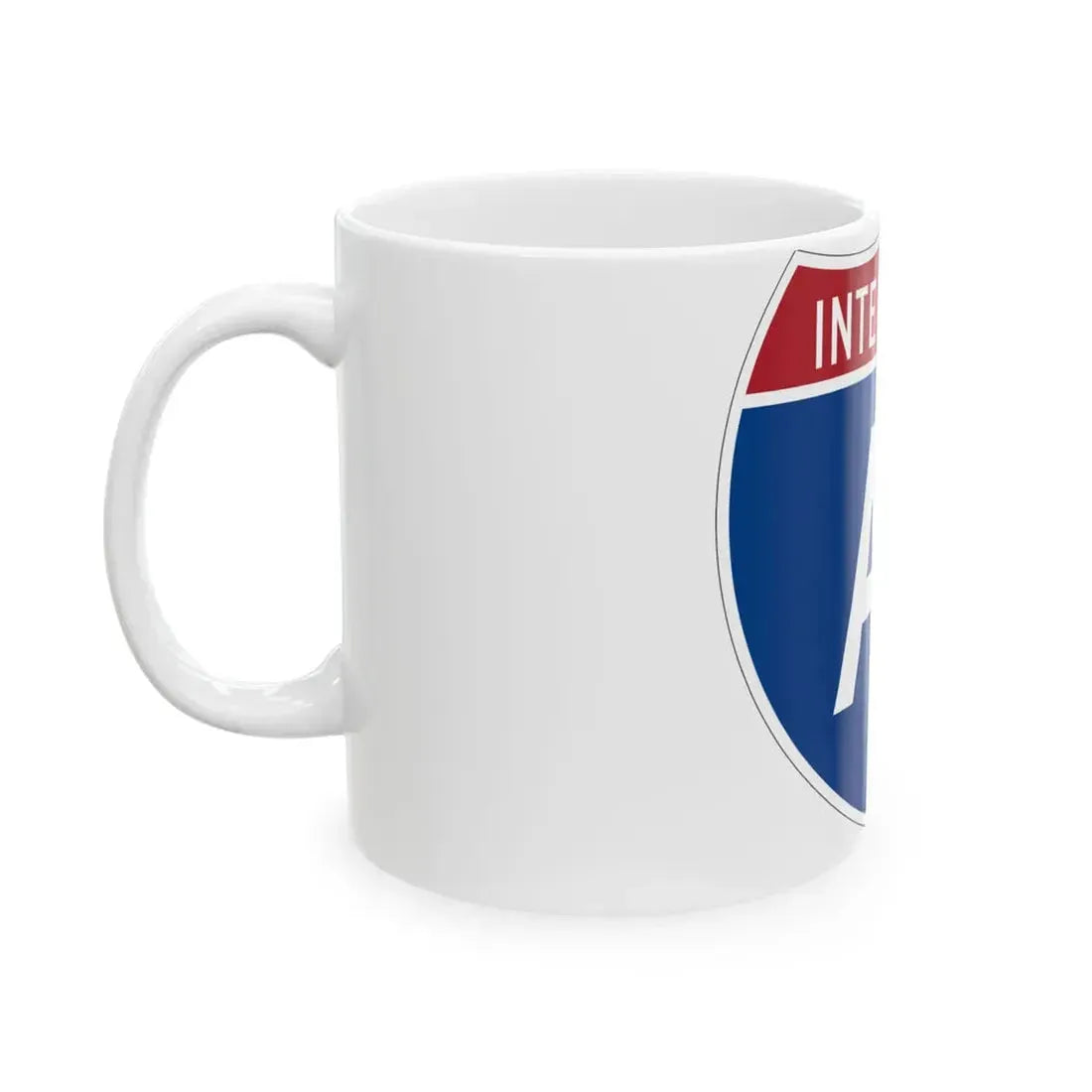 I-A1 (Alaska) (Road Sign) White Coffee Mug - Go Mug Yourself