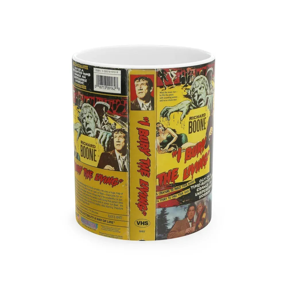 I BURY THE LIVING (VHS COVER) - White Coffee Mug 11oz - Go Mug Yourself