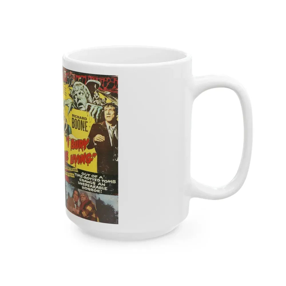 I BURY THE LIVING (VHS COVER) - White Coffee Mug - Go Mug Yourself