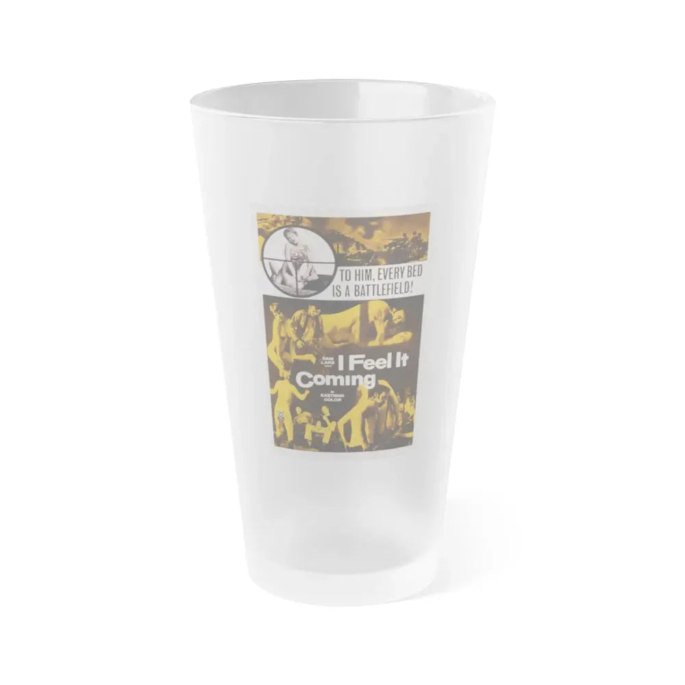 I FEEL IT COMING 1971 Movie Poster - Frosted Pint Glass 16oz 16oz Frosted - Go Mug Yourself