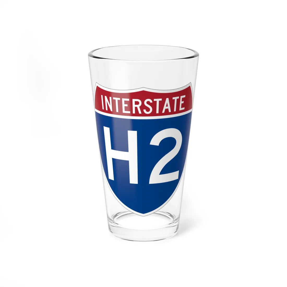 I-H2 (Hawaii) (Road Sign) Pint Glss 16oz 16oz - Go Mug Yourself