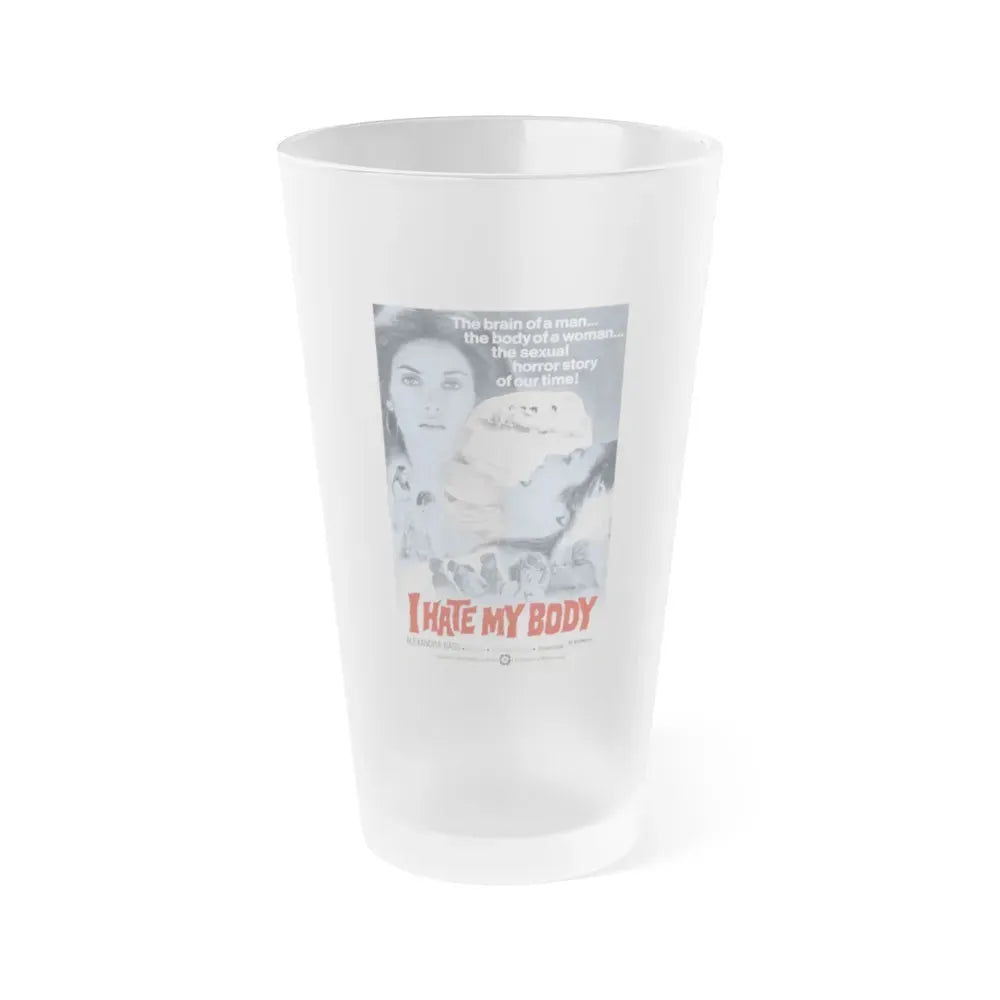 I HATE MY BODY 1974 Movie Poster - Frosted Pint Glass 16oz 16oz Frosted - Go Mug Yourself