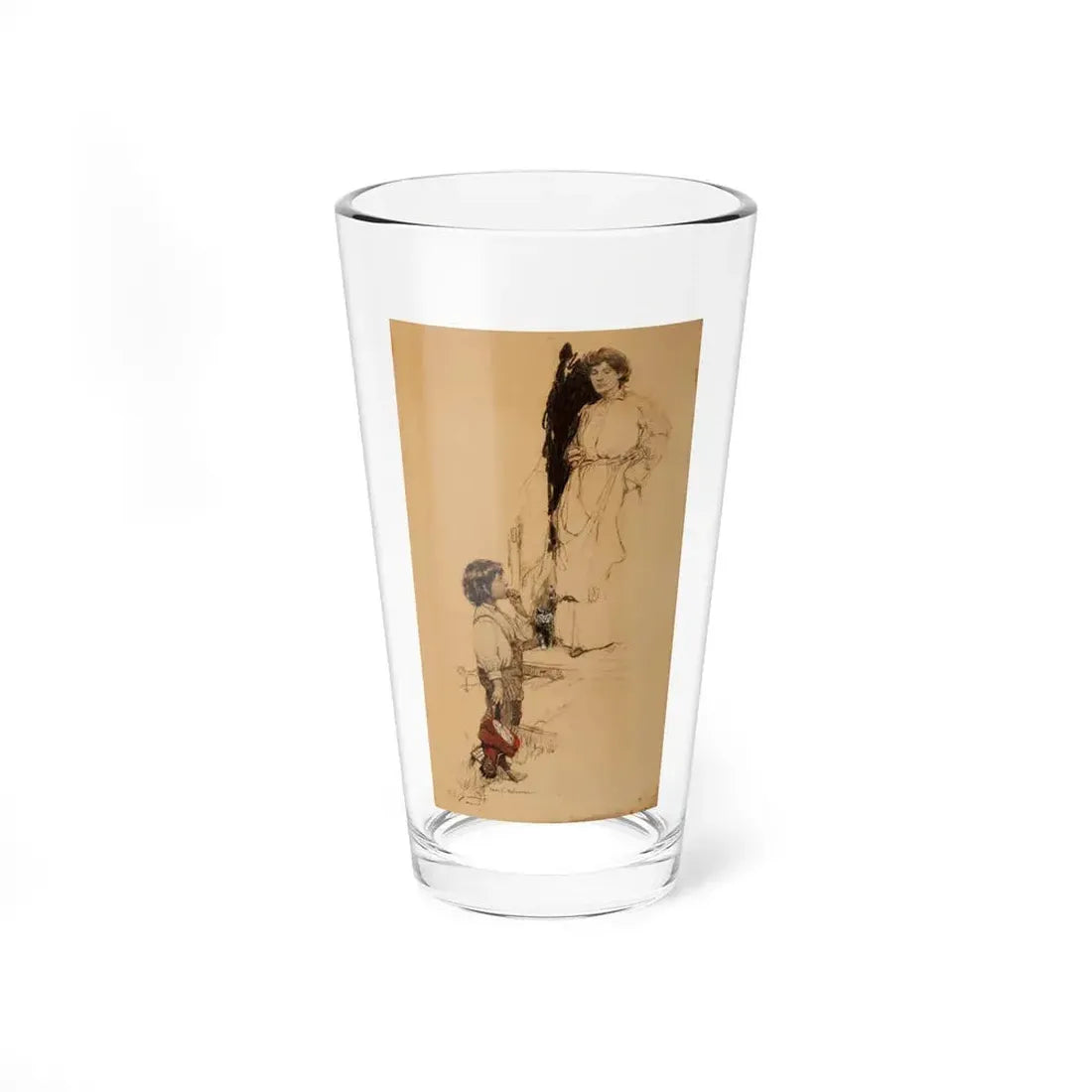 I is Toddie, By Paths of Flame story illustration, Collier's Weekly, January 29, 1905 - Pint Glass 16oz 16oz - Go Mug Yourself