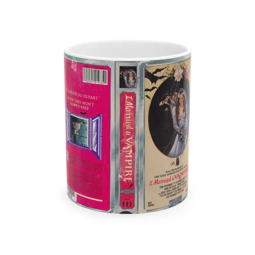 I MARRIED A VAMPIRE (VHS COVER) - White Coffee Mug 11oz - Go Mug Yourself