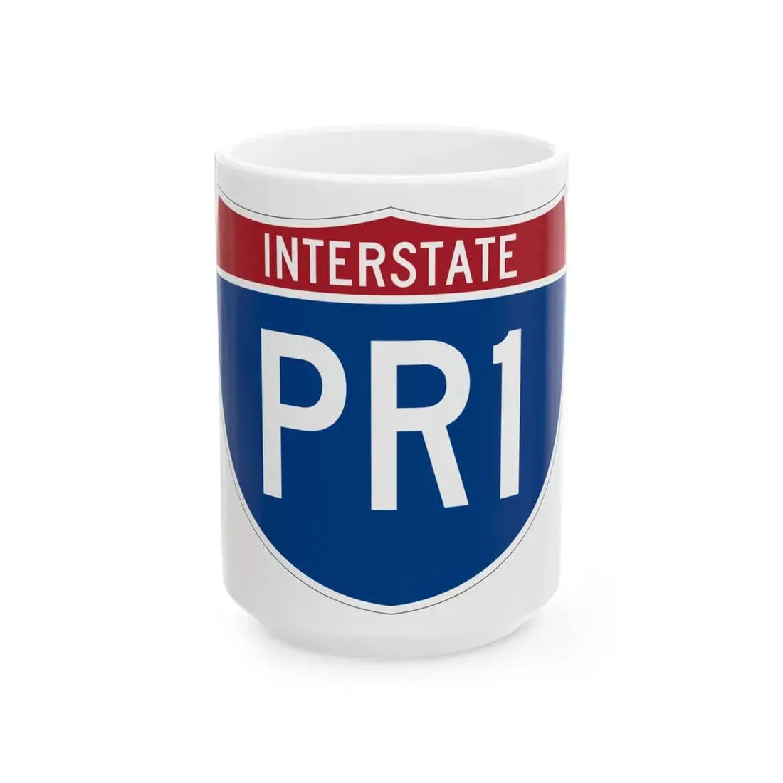 I-PR1 (Puerto Rico) (Road Sign) White Coffee Mug 15oz - Go Mug Yourself