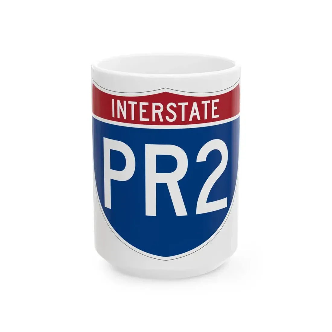 I-PR2 (Puerto Rico) (Road Sign) White Coffee Mug 15oz - Go Mug Yourself