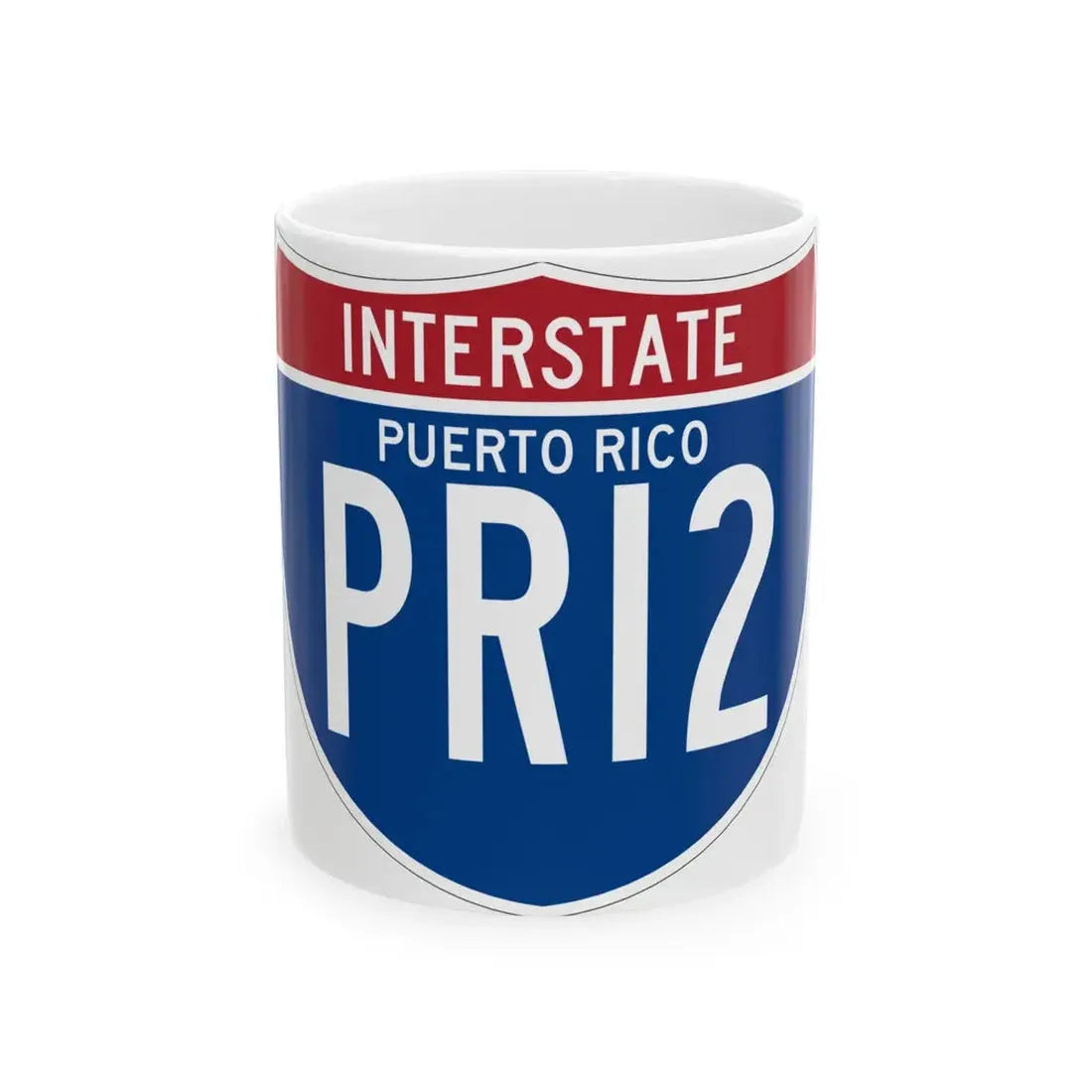I-PRI2 PR (Puerto Rico) (Road Sign) White Coffee Mug 11oz - Go Mug Yourself