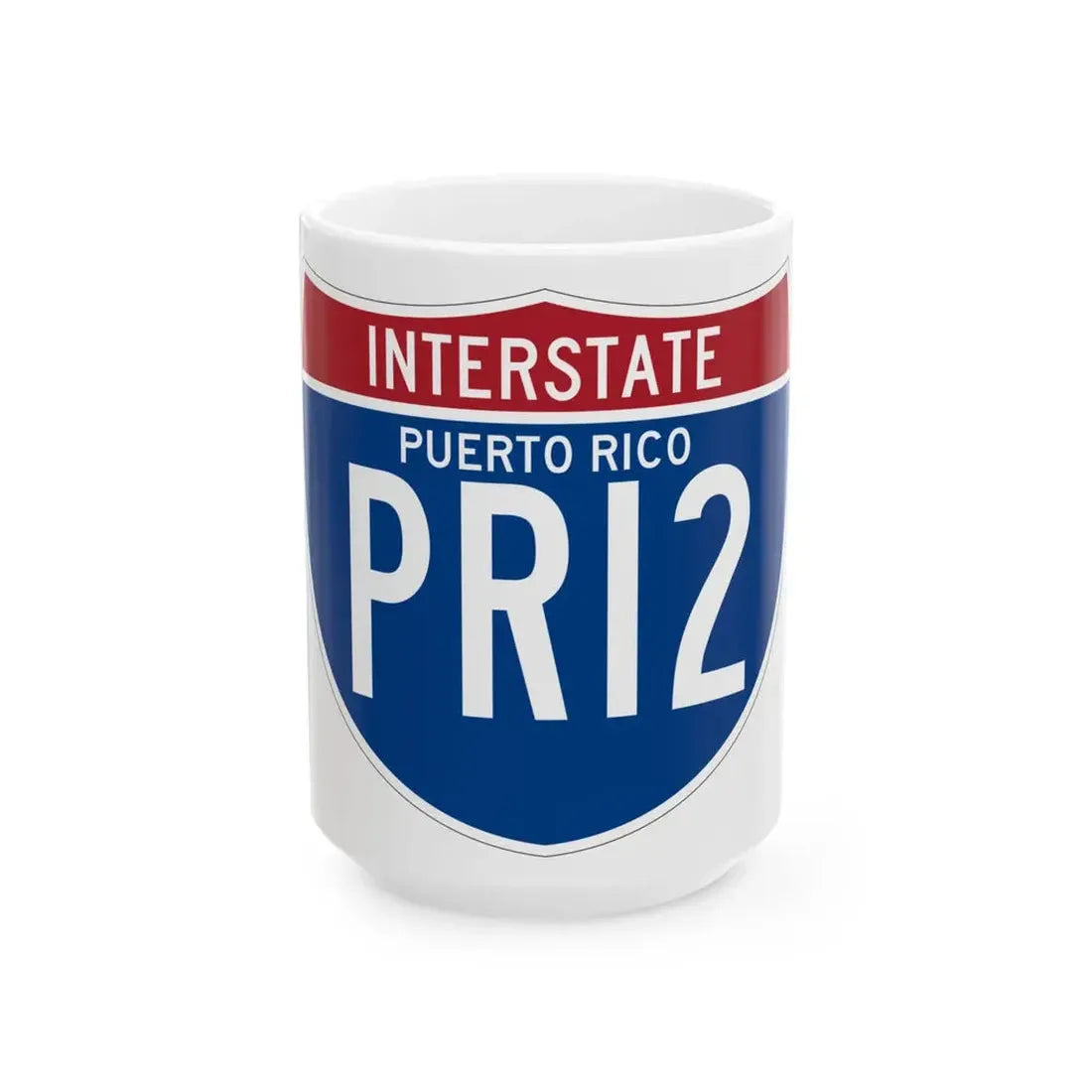 I-PRI2 PR (Puerto Rico) (Road Sign) White Coffee Mug 15oz - Go Mug Yourself