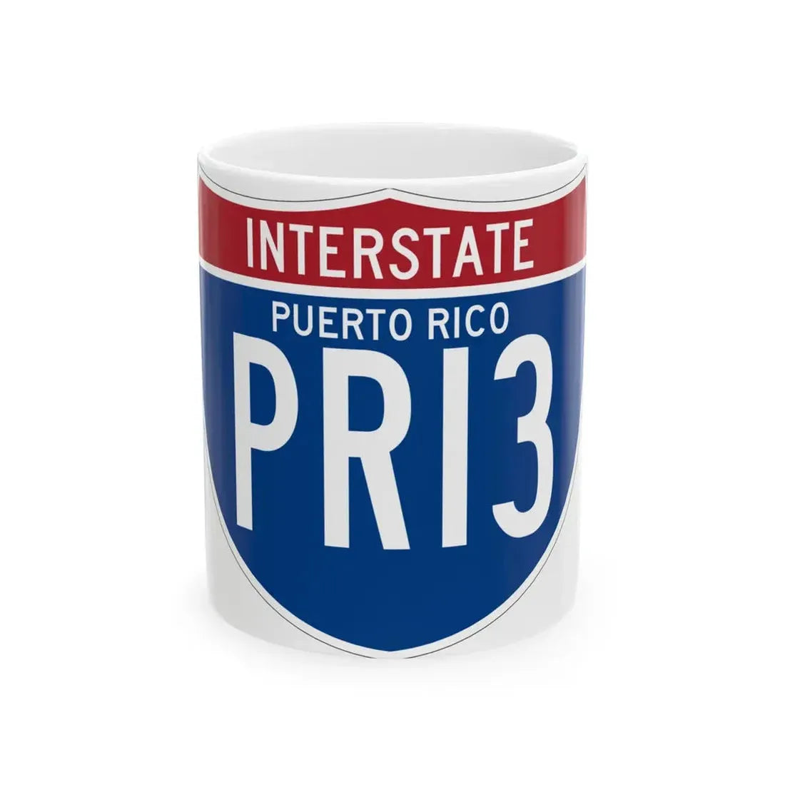 I-PRI3 PR (Puerto Rico) (Road Sign) White Coffee Mug 11oz - Go Mug Yourself