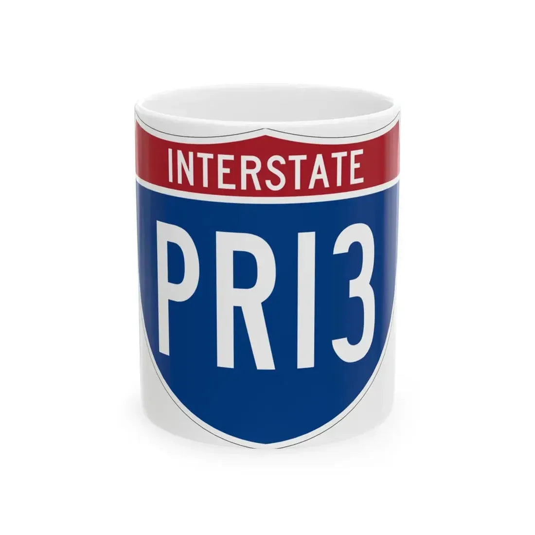 I-PRI3 (Puerto Rico) (Road Sign) White Coffee Mug 11oz - Go Mug Yourself