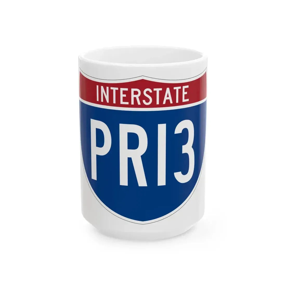 I-PRI3 (Puerto Rico) (Road Sign) White Coffee Mug 15oz - Go Mug Yourself
