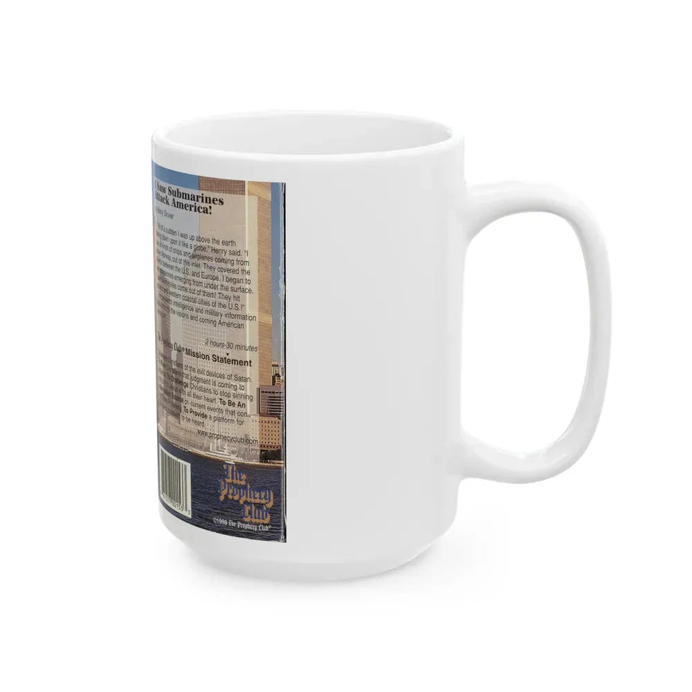 I SAW SUBMARINES ATTACK AMERICA (VHS COVER) - White Coffee Mug - Go Mug Yourself