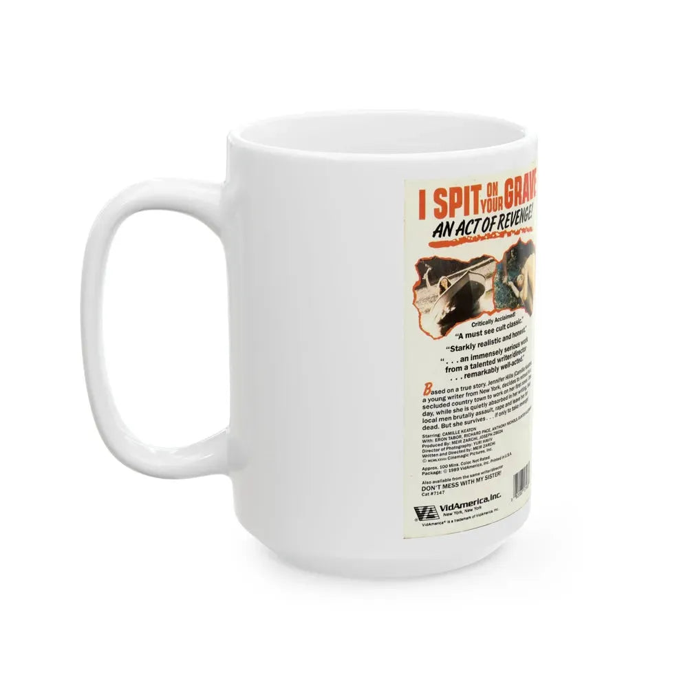 I SPIT ON YOUR GRAVE DAY OF THE WOMAN (VHS COVER) - White Coffee Mug - Go Mug Yourself