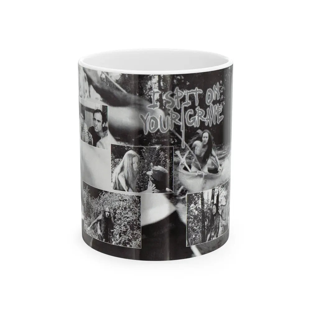 I SPIT ON YOUR GRAVE INSIDE COVER (VHS COVER) - White Coffee Mug 11oz - Go Mug Yourself
