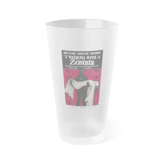 I WALKED WITH A ZOMBIE 1943 Movie Poster - Frosted Pint Glass 16oz 16oz Frosted - Go Mug Yourself