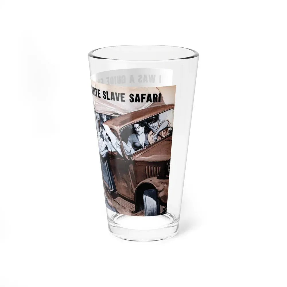 I Was a Guide for a White Slave Safari, Man's Life, January 1959 - Pint Glass 16oz - Go Mug Yourself