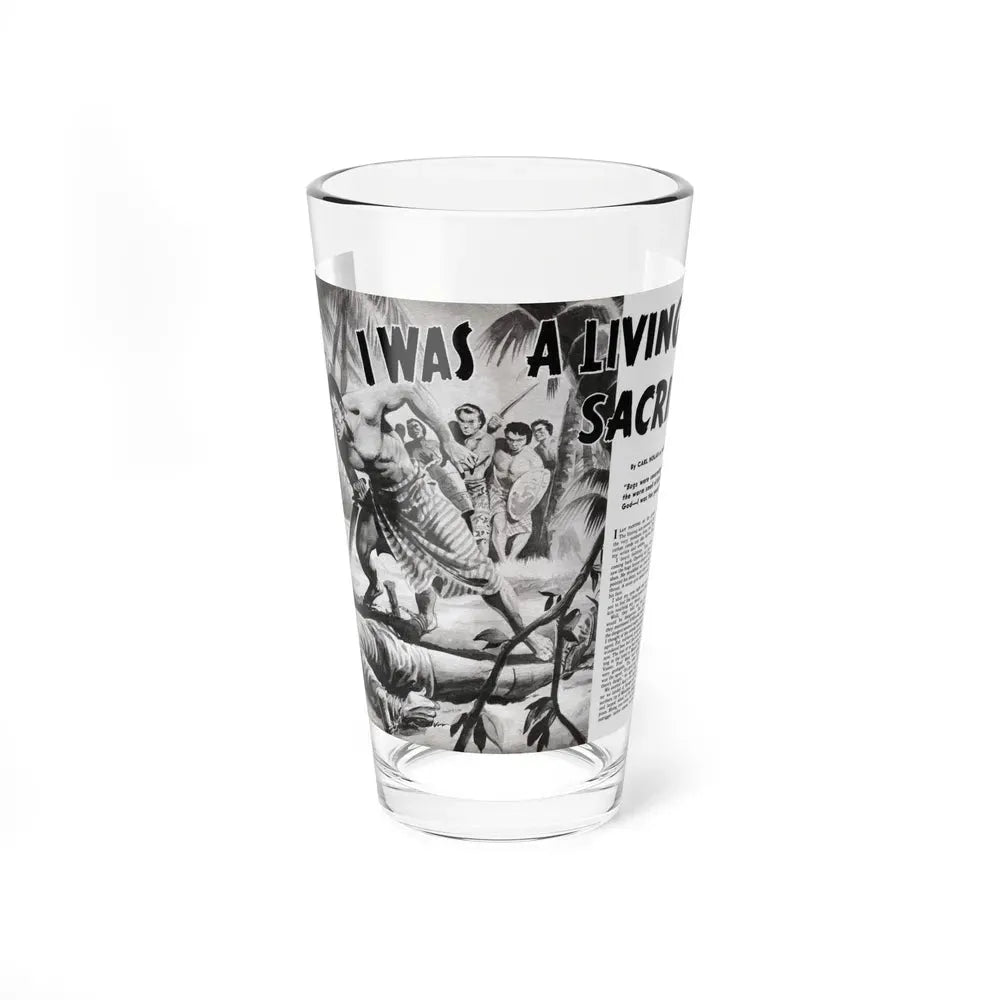 I Was A Living Sacrifice, Rage for Men, August 1957 - Pint Glass 16oz 16oz - Go Mug Yourself