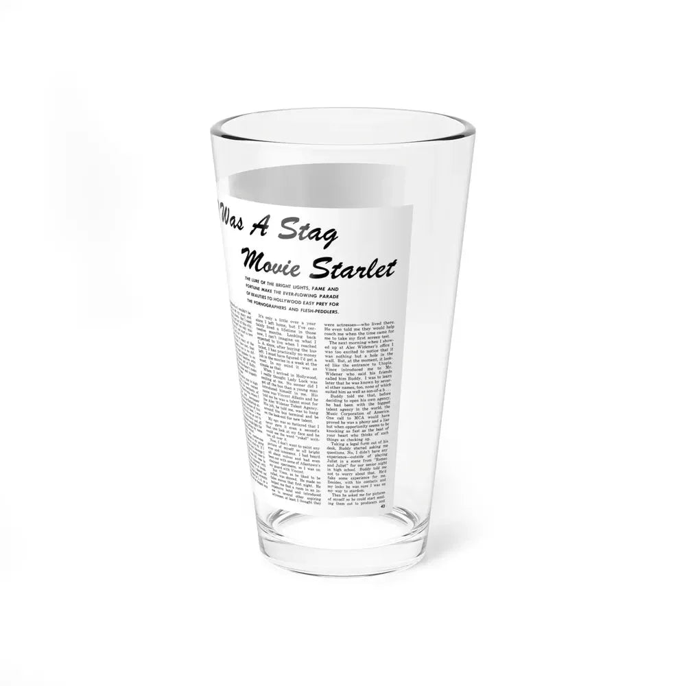 I Was A Stag Movie Starlet, Rage for Men, September 1960 - Pint Glass 16oz - Go Mug Yourself