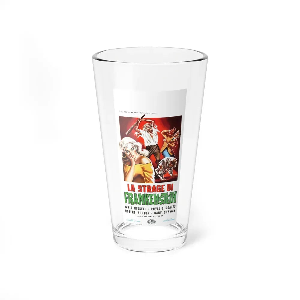 I WAS A TEENAGE FRANKENSTEIN (ITALIAN) 1957 Movie Poster - Pint Glass 16oz 16oz - Go Mug Yourself