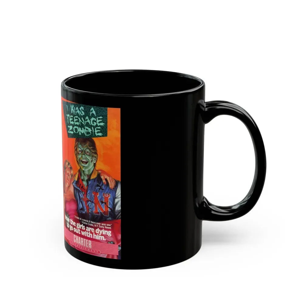 I WAS A TEENAGE ZOMBIE (VHS COVER) - Black Coffee Mug - Go Mug Yourself